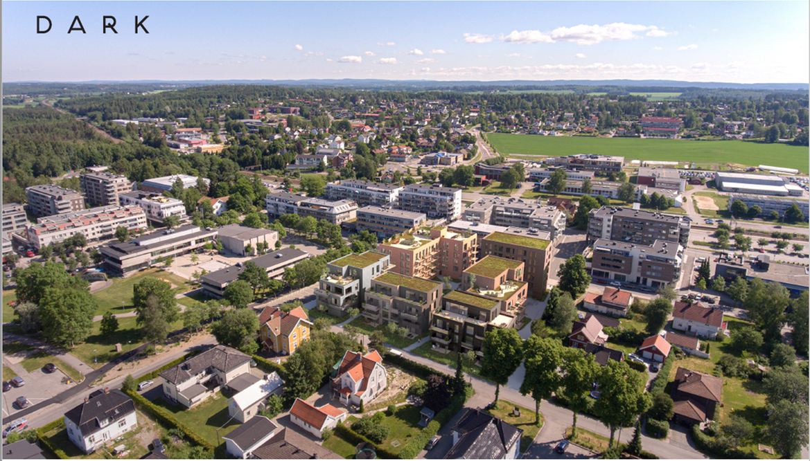 Flyfoto Ås sentrum